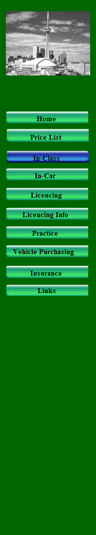 Lessons, Course, in class, in car, practice 